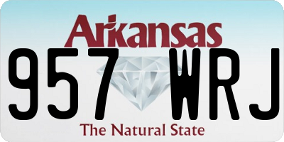 AR license plate 957WRJ