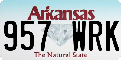 AR license plate 957WRK