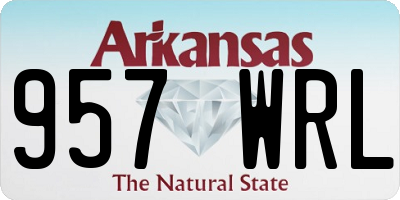 AR license plate 957WRL