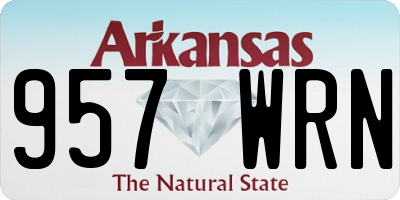 AR license plate 957WRN