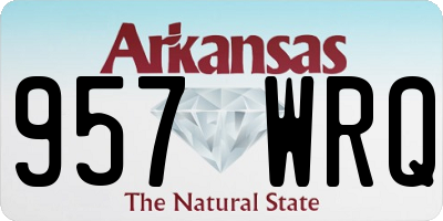 AR license plate 957WRQ