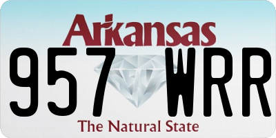 AR license plate 957WRR