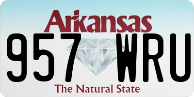 AR license plate 957WRU