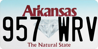 AR license plate 957WRV