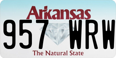 AR license plate 957WRW
