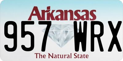AR license plate 957WRX