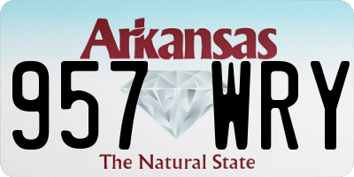 AR license plate 957WRY