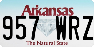 AR license plate 957WRZ