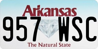 AR license plate 957WSC