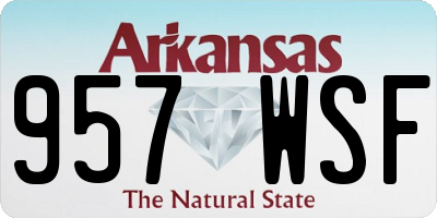 AR license plate 957WSF