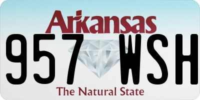 AR license plate 957WSH