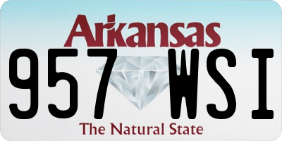 AR license plate 957WSI