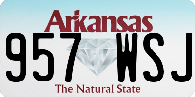 AR license plate 957WSJ