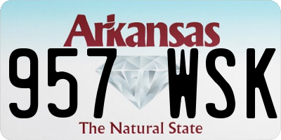 AR license plate 957WSK
