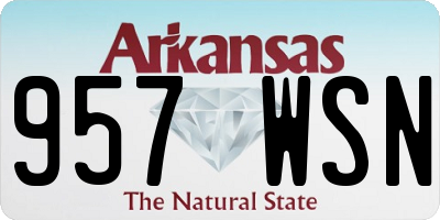 AR license plate 957WSN