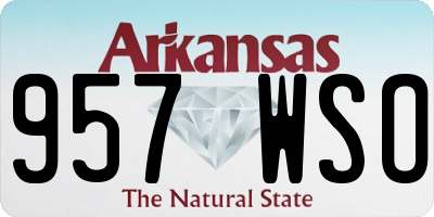 AR license plate 957WSO