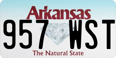 AR license plate 957WST