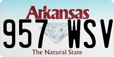 AR license plate 957WSV