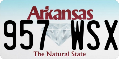 AR license plate 957WSX
