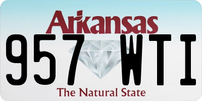 AR license plate 957WTI