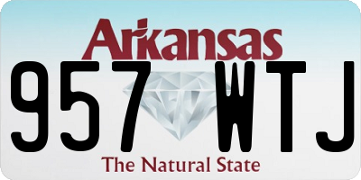 AR license plate 957WTJ