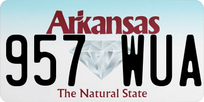 AR license plate 957WUA