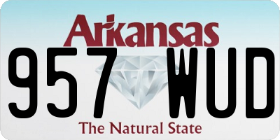 AR license plate 957WUD