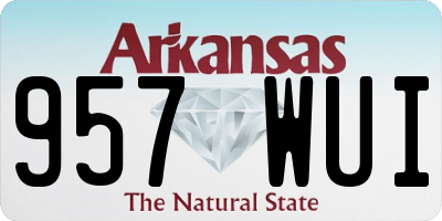 AR license plate 957WUI