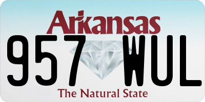 AR license plate 957WUL