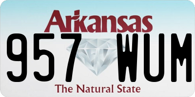 AR license plate 957WUM