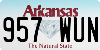 AR license plate 957WUN