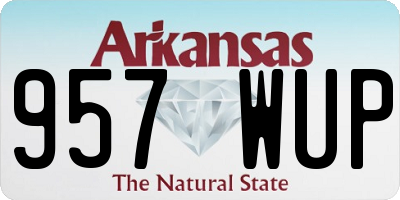 AR license plate 957WUP