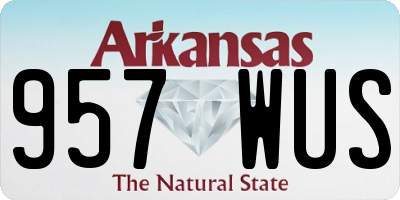 AR license plate 957WUS