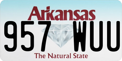 AR license plate 957WUU