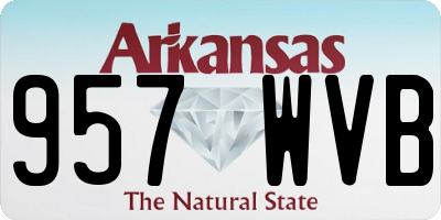 AR license plate 957WVB