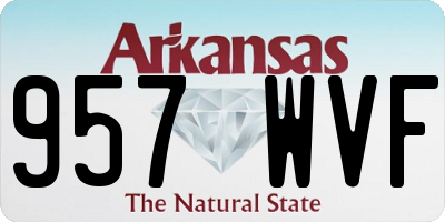 AR license plate 957WVF