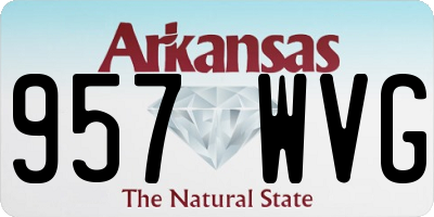 AR license plate 957WVG
