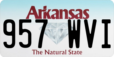 AR license plate 957WVI