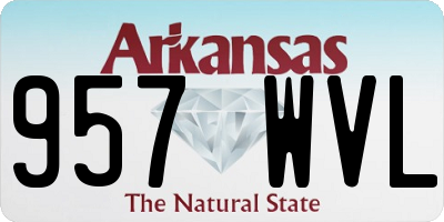 AR license plate 957WVL