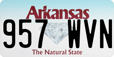 AR license plate 957WVN
