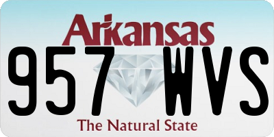 AR license plate 957WVS