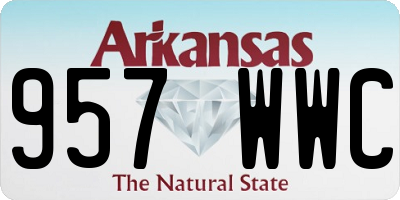 AR license plate 957WWC