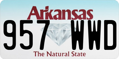 AR license plate 957WWD