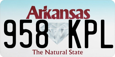 AR license plate 958KPL