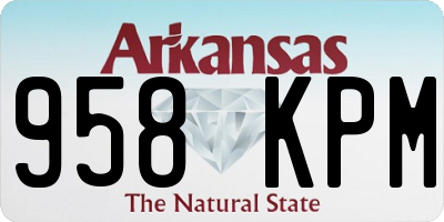 AR license plate 958KPM