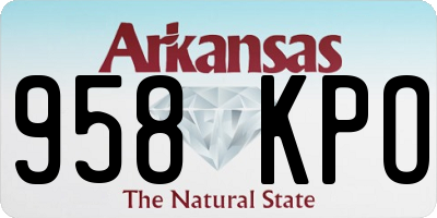 AR license plate 958KPO