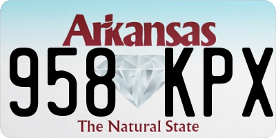 AR license plate 958KPX