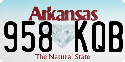 AR license plate 958KQB