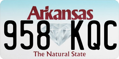 AR license plate 958KQC