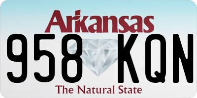 AR license plate 958KQN